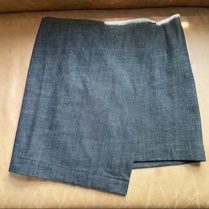 Denim wrap skirt boho minimal asymmetrical blue